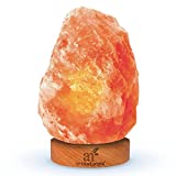 artnaturals Himalayan Rock Salt Lamp - Natural Glow Salt Night Light -Hand Carved Pink Crystal from Pure Salt - for Rest, Relaxation and Energy - Real Wooden Base