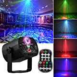 DJ Disco Stage Party Lights, LED Sound Activated Laser Light RGB Flash Strobe Projector with Remote Control for Christmas Halloween Decorations Karaoke Pub KTV Bar Dance Gift Birthday Wedding