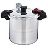 T-fal Pressure Cooker, Pressure Canner with Pressure Control, 3 PSI Settings, 22 Quart, Silver - 7114000511