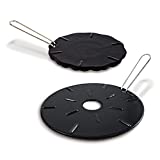 Cast Iron Heat Diffuser Plate - Flame Reducer – 2 Pack – 2 Sizes Included – 8.25 Inch and 6.75 Inch Heat Diffuser Plates - Flame Guard - Simmer Ring - Heat Tamer