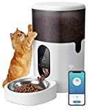 PETODAY Automatic Cat Feeder with APP Control, WiFi Enabled 4L Auto Pet Feeder with Stainless Steel Bowl, Timed Cat Food Dispenser with Portion Control, Up to 10 Meals Per Day and 10s Voice Recorder