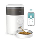 WOPET Automatic Cat Feeder,4L WiFi Pet Food Dispenser for Cats and Dogs with Stainless Steel Food Bowl, APP Control and Portion Control, Up to 15 Meals per Day, Low Food Alarm and Voice Recorder