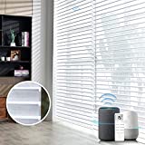 Graywind Motorized Shangrila Shades Compatible with Alexa Google Remote Control Rechargeable Cordless Privacy Blinds with Valance for Smart Home Office, Customized Size (White)