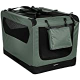 Amazon Basics Folding Portable Soft Pet Dog Crate Carrier Kennel - 36 x 24 x 24 Inches, Grey