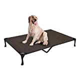 Veehoo Cooling Elevated Dog Bed, Portable Raised Pet Cot with Washable & Breathable Mesh, No-Slip Rubber Feet for Indoor & Outdoor Use, X Large, Brown