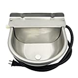 nomal Stainless Steel Automatic Heated Water Bowl with Float Valve Water Trough Pet Thermal-Bowl for Livestock Cattle Dog Goat Pig Horse