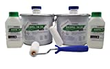Refinished Bath Solutions – Ekopel 2K Premium Countertop Refinishing Kit | White | Look of Marble | DIY Project | Kitchen and Bathroom | Durable | Covers Any Surface | Two Gallon Kit (White, 2 Gallon)