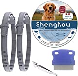 Flea and Tick Collar for Dog, Made with Natural Plant Based Essential Oil, Safe and Effective Repels Fleas and Ticks, Waterproof, Fits Large Dog, Free Comb, Charity! (2 Packs)