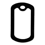 PinMart 5 Pack Military Style Dog Tag Silicone Silencer - Black