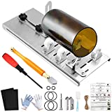 YLYL 19 Pcs Glass Bottle Cutter & Glass Cutter Kit DIY Tools, Glass Cutter for Bottles, Upgraded Wine Bottle Cutters for Cutting Round Bottles, with Glass Cutter, Gloves, Sanding Paper, Hemp Rope etc
