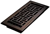 Decor Grates AJH410-RB Oriental Floor Register, 4x10 Inches, Rubbed Bronze