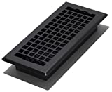Décor Grates LTH410-BLK Lattice Floor Register, 4x10 Inches, Black