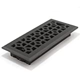 Accord AMFRPWM410 Floor Register with Marquis Design, 4-Inch x 10-Inch(Duct Opening Measurements), Cast Iron Pewter