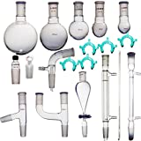 Laboy Glass Organic Chemistry Kit 24/40 Lab Glassware Set Distillation Apparatus 19pcs