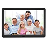 10 inch Digital Picture Frame with 1920x1080 IPS Screen Digital Photo Frame Adjustable Brightness, Photo Deletion, Timing Power On/Off, Background Music Support 1080P Video