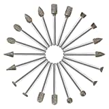 Luo ke 20Pcs 46 Grit Diamond Burr Set - Rotary Grinding Burrs Drill Bits Set with 1/8' Shank for Rotary Tools