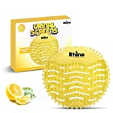 RHINO Urinal Screens Deodorizer | Anti-Splash Urinal Screen and Odor Neutralizer with Fresh Lemon Scent | Ideal for Restrooms at Home, Offices, Schools and Malls - Lemon