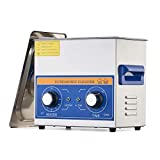 CREWORKS Ultrasonic Cleaner with Heater and Timer, 0.85 gal. Stainless Steel 120W Ultrasonic Cleaning Machine, Sonic Cavitation Machine with Knobs for Professional Jewelry Watch Glasses Cleaning More