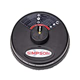 Simpson Cleaning 80165 Universal Scrubber 15' Steel Pressure Washer Surface Cleaner for Cold Water Machines, 1/4' Quick Connection, Rated Up to 3700 PSI, Black