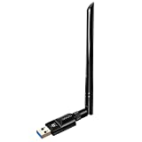 USB WiFi Adapter 1200Mbps QGOO USB 3.0 WiFi Dongle 802.11 ac Wireless Network Adapter with Dual Band 2.42GHz/300Mbps 5.8GHz/866Mbps 5dBi High Gain Antenna for Desktop Windows XP/Vista/7/8/10/11