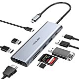 YEOLIBO 9 in 1 USB C Hub, with 4K HDMI, 100W Power Delivery, USB-C and 3 USB-A 5Gbps Data Ports, USB 2.0, Micro SD/SD Card Reader, USB-C Hub for MacBook Air, MacBook Pro, XPS and Other Type C Devices
