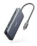 Anker USB C Hub, 341 USB-C Hub (7-in-1), with 4K HDMI, 100W Power Delivery, USB-C and 2 USB-A 5Gbps Data Ports, microSD and SD Card Reader, for MacBook Air, MacBook Pro, XPS, and More