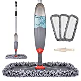 Spray Mop for Floor Cleaning, Domi-patrol Microfiber Floor Mop Dry Wet Mop Spray with 3 Washable Mop Pads & 635ML Refillable Bottle, Dust Cleaning Mop for Hardwood Laminate Tile Floors, Gray