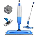 Bellababy Spray Mop and Glass Wiper,Microfiber Mop with 4 Reusable Pads Can Spray Upward,360 Degree Rotatable Mophead Suitable for Hardwood, Marble, Tile