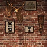 Okydoky Peel and Stick Rustic Red Brick Wallpaper, Self-Adhesive Wallpaper, Vinyl Waterproof Vintage Wallpaper, Self-Sticking Wallpaper, Contact Paper for House Decoration, No.57104-3