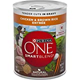 Purina ONE Natural, High Protein Gravy Wet Dog Food, SmartBlend Tender Cuts Chicken & Brown Rice - (12) 13 oz. Cans