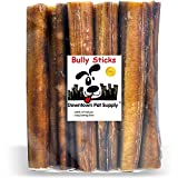 Downtown Pet Supply 6 inch Premium Natural Beef Bully Sticks, Jumbo Extra Thick Dog Dental Chew Treats - No Grain, High in Protein, Low in Fat (5 Pack)