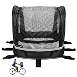ANZOME Bike Basket Cover, Removable Safe Pet Cover for Bicycle Basket, Full Zip Opening Bicycle Basket Pet Cover Easily Put in & Take Out Your Small Pet Breathable Net Cover for Dog Bike Basket
