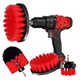 CLEANZOID Drill Brush Set Attachment Kit Pack of 3 - All Purpose Power Scrubber Cleaning Set for Grout, Tiles, Sinks, Bathtub, Bathroom and Kitchen Surface (Drill Not Included)