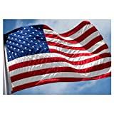VIPPER American Flag 3x5 FT Outdoor - USA Heavy duty Nylon US Flags with Embroidered Stars, Sewn Stripes and Brass Grommets