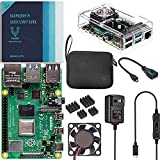 Vilros - Raspberry Pi 4 2GB Basic Kit - Includes Fan-Cooled Case, Power Supply with Switch, Heatsinks, HDMI Adapter, & Quickstart Guide