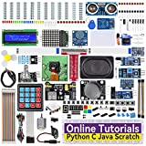 SunFounder Raspberry Pi Ultimate Starter Kit for Raspberry Pi 4B 3B+ 400, Python C Java Scratch, Online Detailed Tutorials, 131 Projects, 337 Items (Camera Module, Speaker, I2C LCD, etc)