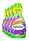 Gain Liquid Fabric Conditioner Softener, Moonlight Breeze, Packaging May Vary, White, Total 192 Loads, 41 Fl Oz, Pack of 4