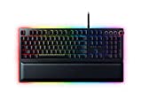 Razer Huntsman Elite Gaming Keyboard: Fastest Keyboard Switches Ever - Linear Optical Switches - Chroma RGB Lighting - Magnetic Plush Wrist Rest - Dedicated Media Keys & Dial - Classic Black
