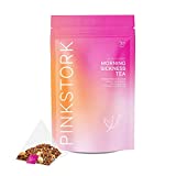 Pink Stork Morning Sickness Relief Tea: Ginger Peach, Organic Ginger, 100% Organic, Nausea Relief, Digestion + Hydration Support, Women-Owned, 30 Cups