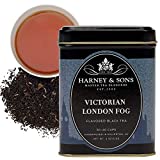 Harney & Sons Victorian London Fog, 4oz Loose Leaf Tea w/ Bergamot, Lavender, and Vanilla, Hearty English Black Tea Blend