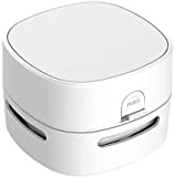 ODISTAR Desktop Vacuum Cleaner, Mini Table dust Sweeper Energy Saving,High Endurance up to 400 mins,360º Rotatable Design for Keyboard/Home/School/Office (White)