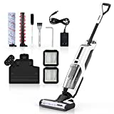 ACEKOOL Smart Voice Assistant Cordless Wet Dry Vacuum and Mop Cleaner, LED Display Household Stick Vacuum Cleaner Pet Hair, 30s Self-Cleaning, Upright for Hardwood Floors and Carpet