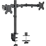 VIVO Dual LCD LED 13 to 27 inch Monitor Desk Mount Stand, Heavy Duty Fully Adjustable, Fits 2 Screens, STAND-V002