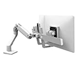 Ergotron – HX Dual Monitor Arm, VESA Desk Mount – for 2 Monitors Up to 32 Inches, 5 to 17.5 lbs Each – White