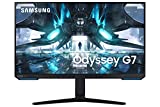 SAMSUNG 28' Odyssey G70A Gaming Computer Monitor, 4K UHD LED Display, HDR 400, 144Hz, G-Sync and FreeSync Premium Support, Front Light Panels, LS28AG700NNXZA, Black