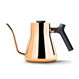 Fellow Stagg Stovetop Pour-Over Coffee and Tea Kettle - Gooseneck Teapot with Precision Pour Spout, Built-In Brew Range Thermometer, Copper, 1 Liter