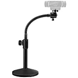 Puroma Webcam Stand Goose-Neck Mount Stand Upgraded Desktop Stand for Logitech Webcam C922 C930e C920S C920 C615 and Other Webcam with 1/4' Thread