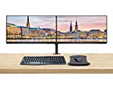 HP P24v G4 24 Inch FHD IPS LED-Backlit LCD 2-Pack Monitor Bundle with HDMI, Blue Light Filter, Dual Monitor Stand, MK270 Wireless Keyboard and Mouse Combo, Gel Pad