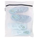 iDesign 5950 Mesh Large Mesh Wash Laundry Bag for Delicates In-Wash Cleaning, Bras, Underwear, 16' x 0.5' x 20', White