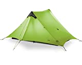 MIER Lanshan Ultralight Tent 3-Season Backpacking Tent for 1-Person or 2-Person Camping, Trekking, Kayaking, Climbing, Hiking (Alpenstock is NOT Included), Green, 2-Person